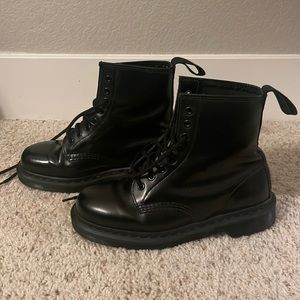 COPY - Matte Black Doc Martens Size 8